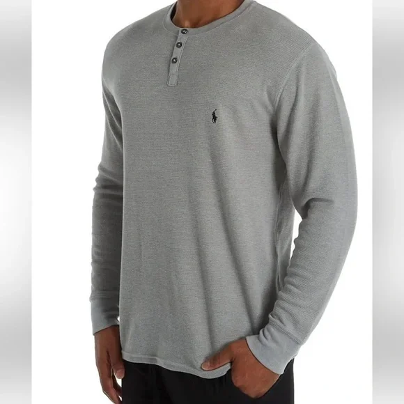 NWT Ralph Lauren Polo 3 Waffle Weave Henley - Picture 2 of 8